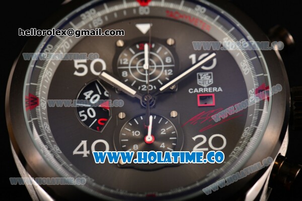 Tag Heuer Carrera Calibre 1887 50th Anniversary Limited Edition Miyota OS20 Quartz Steel Case with Black Dial and White Numeral Markers - Click Image to Close